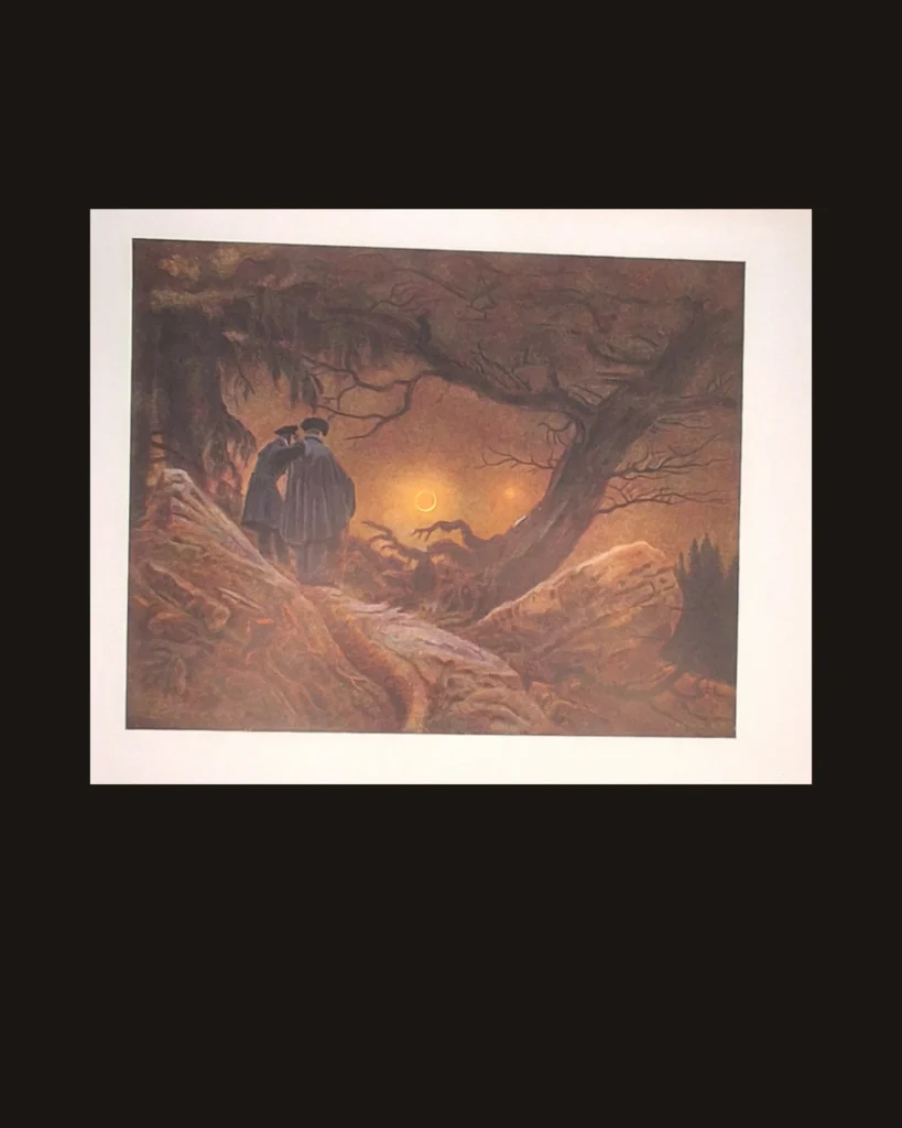 Caspar David Friedrich, Figures in landscape — art plate from Századok Festészete