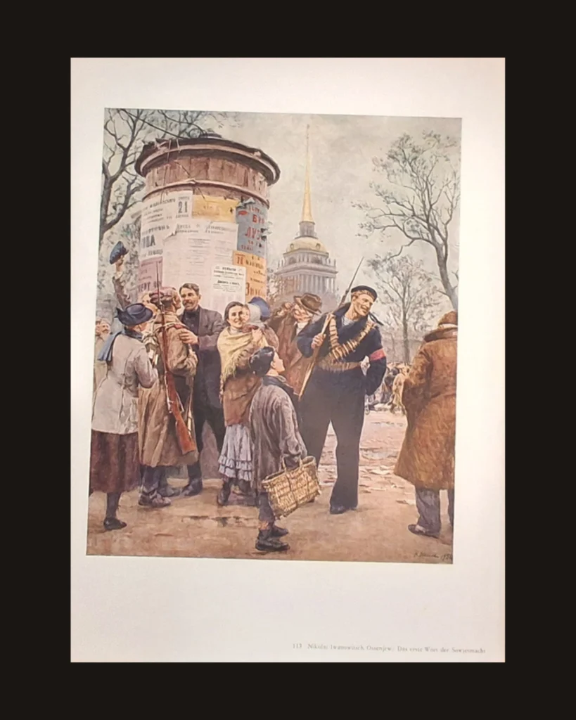 Nikolai Ossenjew, Genre · Political — art plate from Századok Festészete
