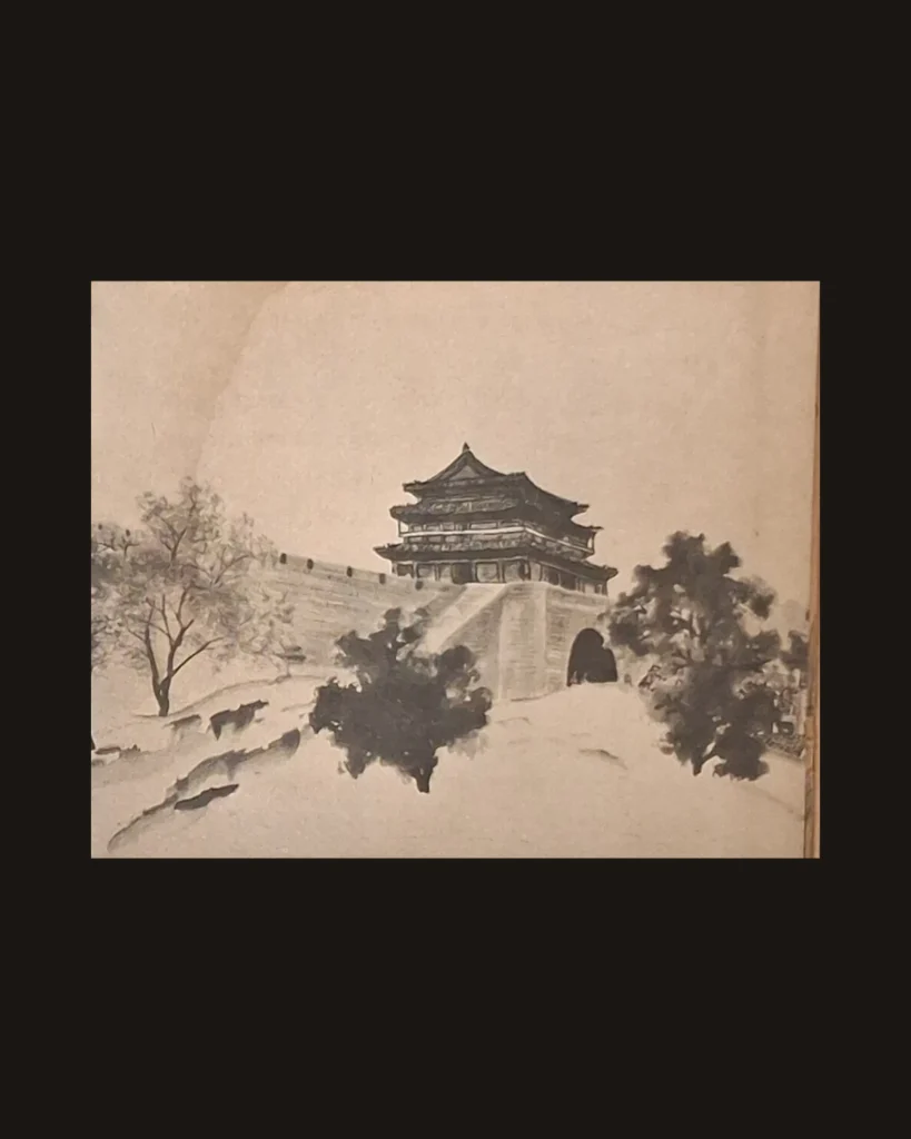 Yokoyama Taikan, Landscape — art plate from Taikan